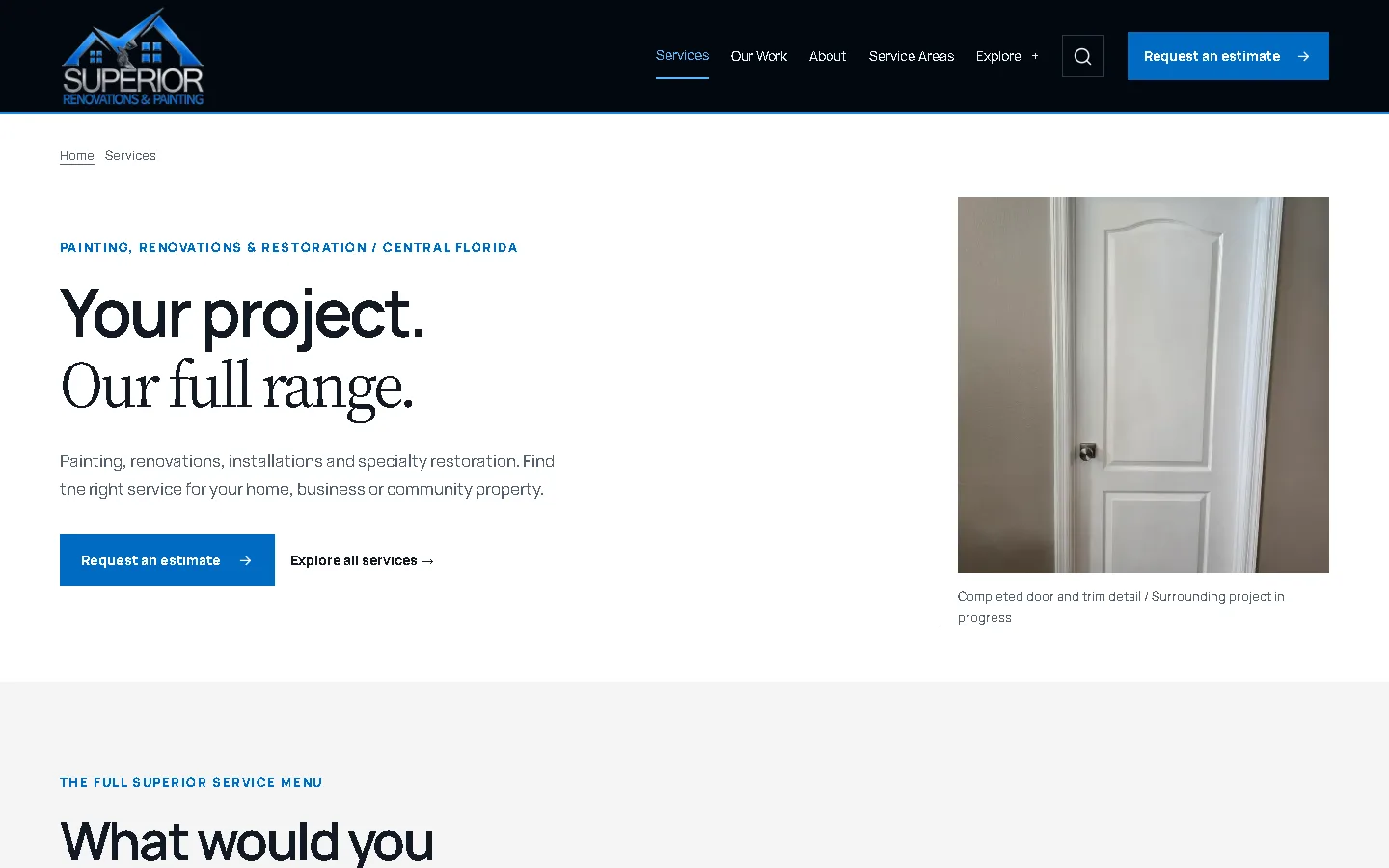 Superior services page